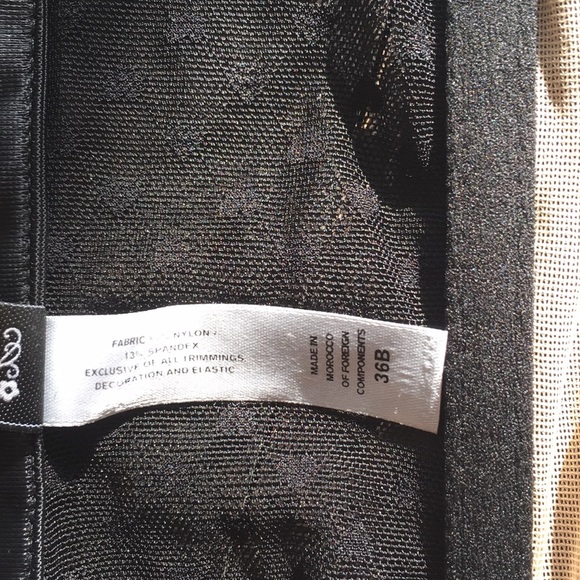 VS ❤️ black bustier cross front fishnet straps 36B